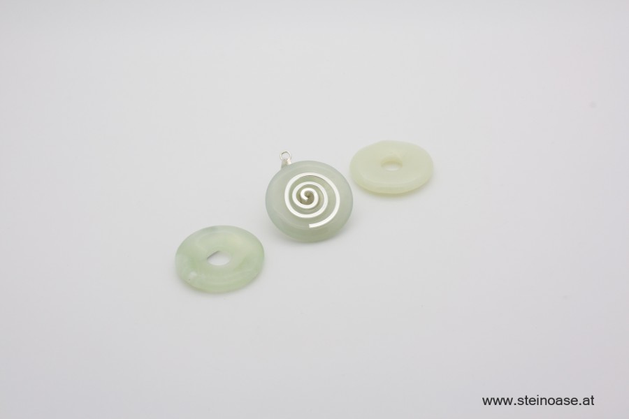 1 Stk. Donut 30mm Serpentin - Jade